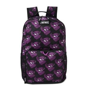 Licensed FORTNITE Black Purple Loot Llama Royale Backpack Laptop School Bag